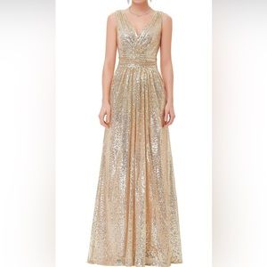 Kate kasin gold dress
